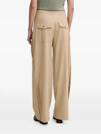Mos Mosh Button Patch-pocket Trousers In Neutral