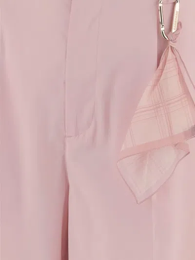 Darkpark Daniel Short Pants In Stretch Cotton Blend In Pink