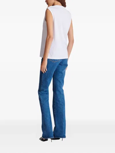 Balmain Button-detail Tank Top In White