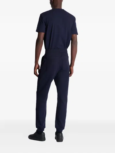 Balmain Logo Printed Elasticated Waistband Track Pants In Blue