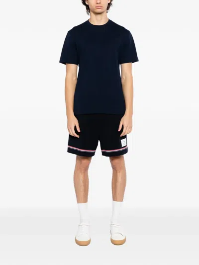 Lacoste Logo-embroidered T-shirt In Blue