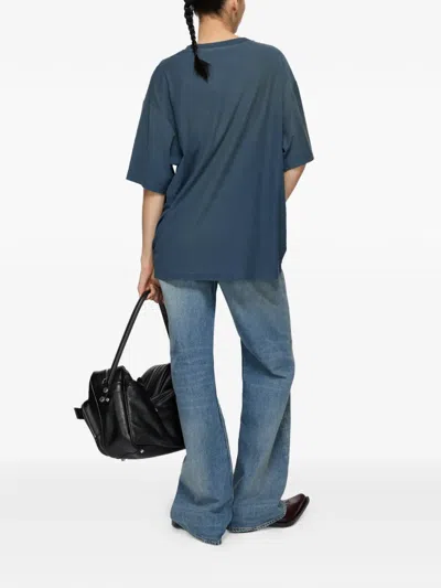 Acne Studios Logo-print T-shirt In Blue