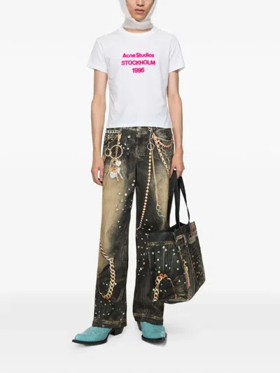 Acne Studios Graphic-print T-shirt In White