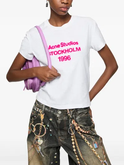 Acne Studios Graphic-print T-shirt In White