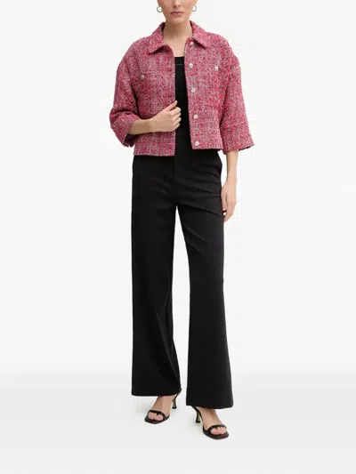 Mos Mosh Button Weave Jacket In Pink