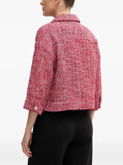 Mos Mosh Button Weave Jacket In Pink