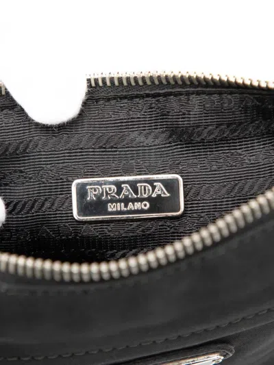 Pre-owned Prada 2000-2013 Tessuto Zip Pouch In Black