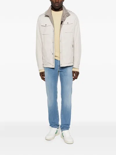 Moorer Flap-pocket Jacket In Neutral