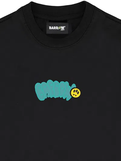 Barrow Drop-shoulder Graphic T-shirt In Black