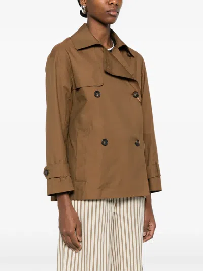 Max Mara Mtczeno Button Jacket In Brown