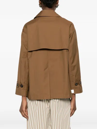 Max Mara Mtczeno Button Jacket In Brown