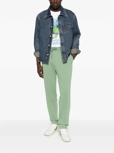 Gant Drawstring Track Pants In Green