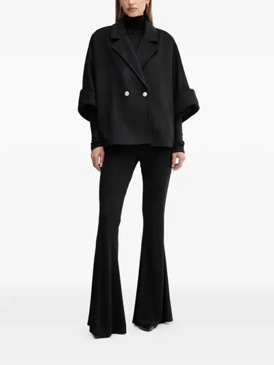 Gaudì Double-breasted Cape In Black