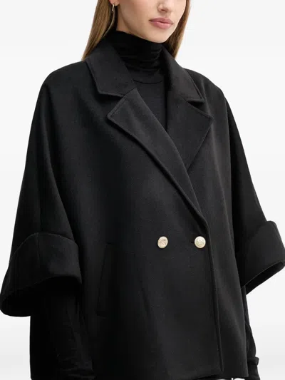 Gaudì Double-breasted Cape In Black