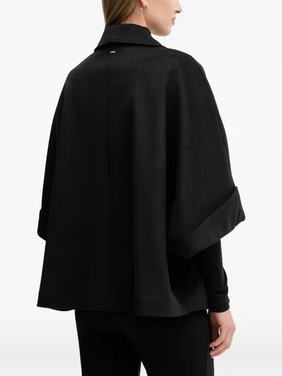 Gaudì Double-breasted Cape In Black