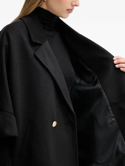 Gaudì Double-breasted Cape In Black