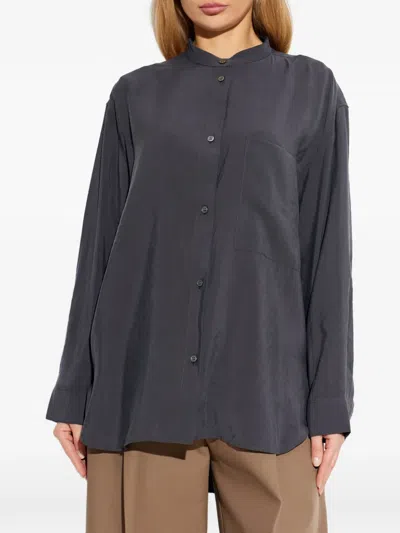 Studio Nicholson Buttoned Pocket Shirt In Gray