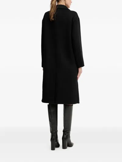Gaudì Double-breasted Coat In Black