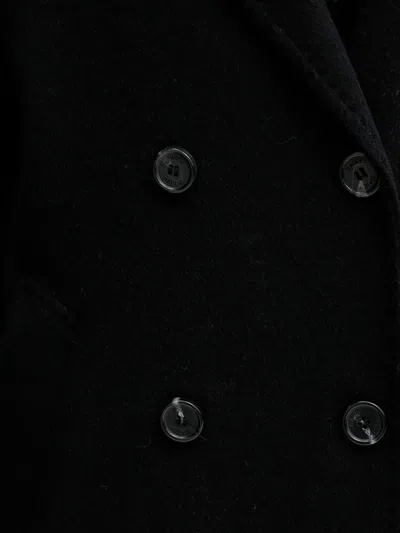 Gaudì Double-breasted Coat In Black