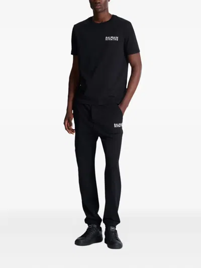 Balmain Logo-print Drawstring Track Pants In Black