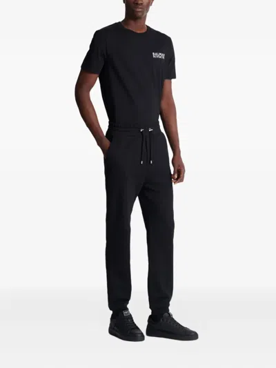 Balmain Logo-print Drawstring Track Pants In Black