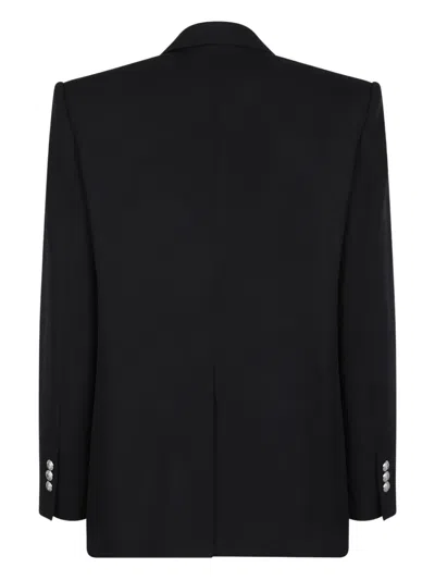 Balmain Double-breasted Blazer In Black