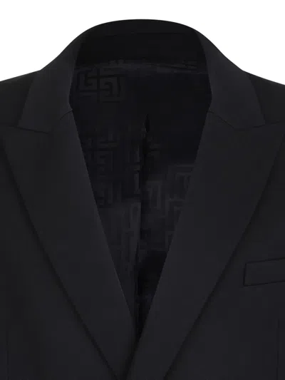 Balmain Double-breasted Blazer In Black