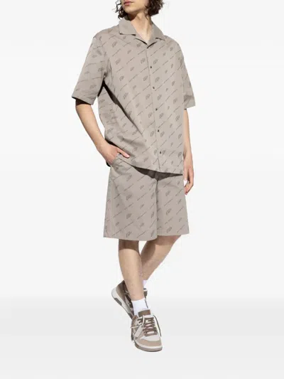 Off-white Logo-print Shorts In Multi
