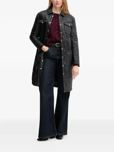 Gaudì Quilted Buttoned Jacket In Black