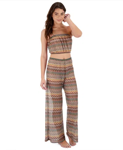 Hurley Women's Chevron Knit Pull-on Beach Pants In Multi