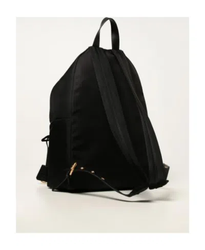 Moschino Logo Backpack In Black