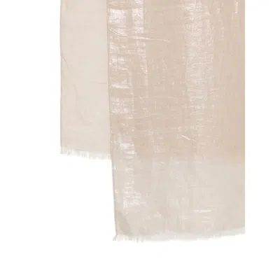 Brunello Cucinelli Solid Color Scarf In Neutral