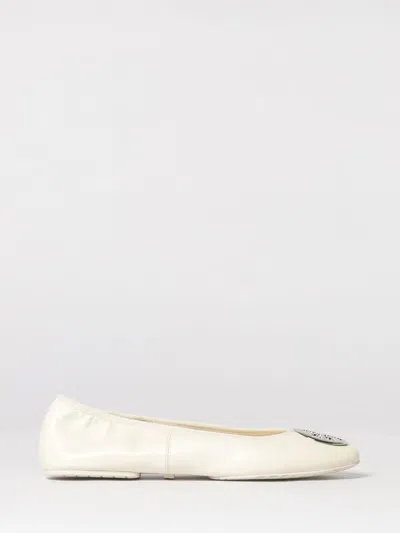 Tory Burch Leather Ballet Flats With Toe Embellishment In Multi