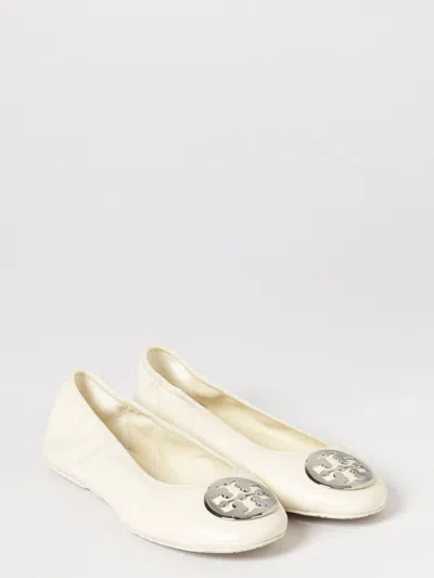 Tory Burch Leather Ballet Flats With Toe Embellishment In Multi