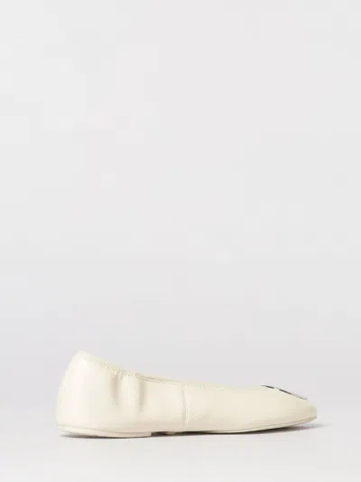 Tory Burch Leather Ballet Flats With Toe Embellishment In Multi
