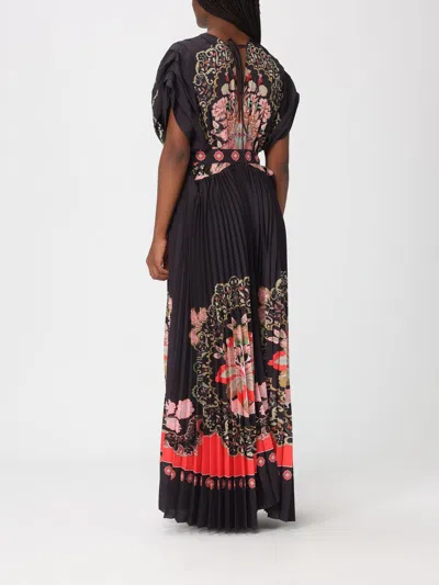 La Doublej Belted Pleated Printed Crepe De Chine Maxi Dress In Multi