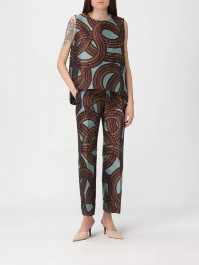 La Doublej La Double J Hendrix Jacquard Flared-leg Trousers In Brown