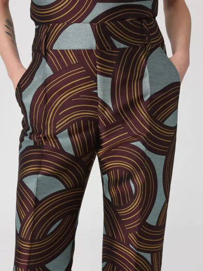 La Doublej La Double J Hendrix Jacquard Flared-leg Trousers In Brown
