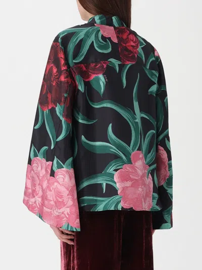 La Doublej Make An Exit Floral-print Silk-twill Blouse In Multi