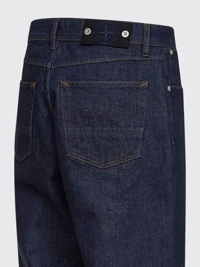 Stone Island Regular-straight-fit Five-pocket Jeans With Rinsed Finish In Blue