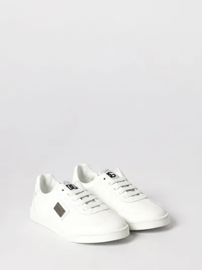 Dolce & Gabbana Dg Original Calfskin Sneakers In White