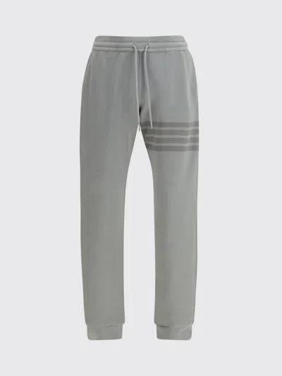 Thom Browne Solid Loopback Overdyed 4-bar Sweatpants In Gray