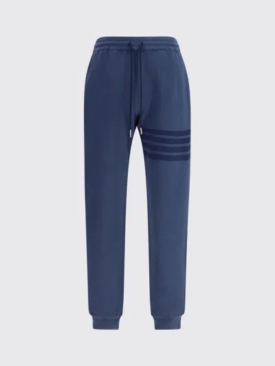 Thom Browne Blue Overdyed Solid Loopback 4 Bar Sweatpants In Blue