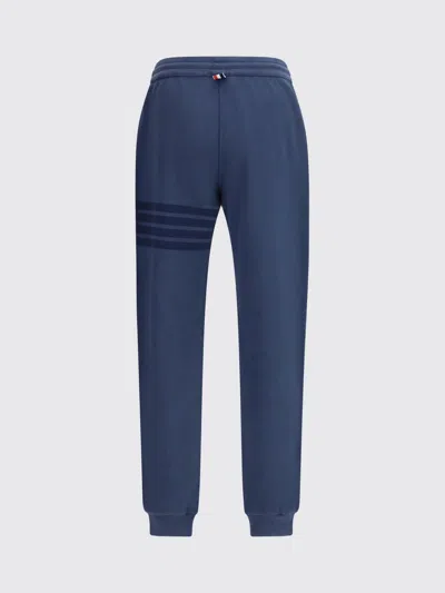 Thom Browne Blue Overdyed Solid Loopback 4 Bar Sweatpants In Blue