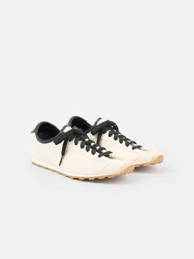 Jacquemus Les Tennis Leather-trimmed Canvas Sneakers In Neutral