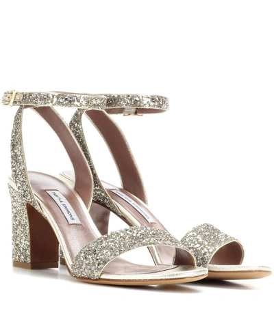 Shop Tabitha Simmons Leticia Glitter Sandals In Champagee Glitter