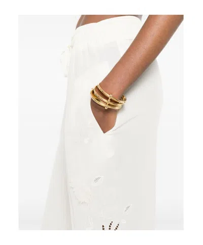 Ermanno Scervino Drawstring Casual Pants In White