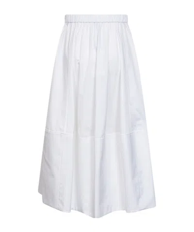 Co Elasticated Gathered Skirt In White