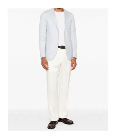 Lardini Patch-pocket Jacket In Blue