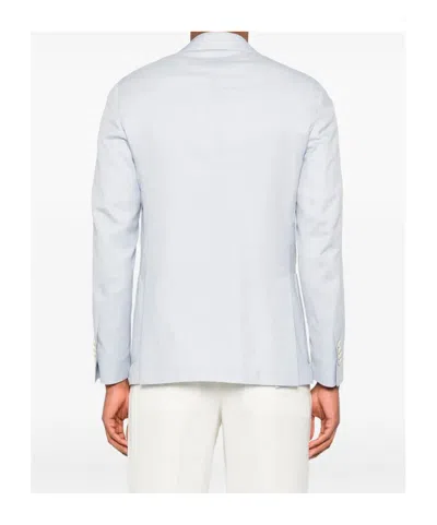 Lardini Patch-pocket Jacket In Blue